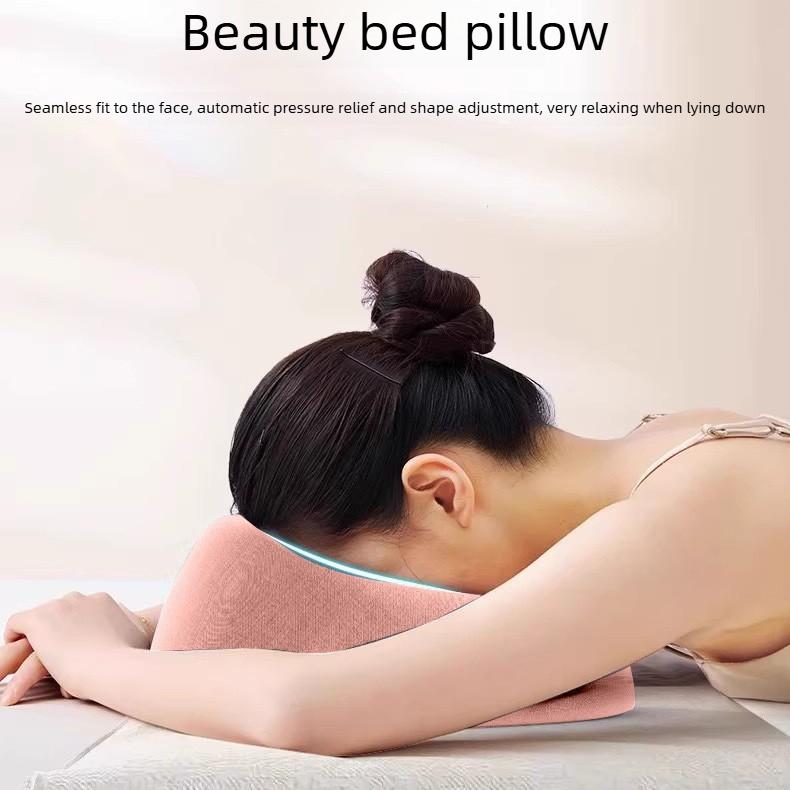 Professional Ergonomic Face Down Pillow Head Rest Support Pillow Anti Slip Bottom for Beauty Salon Spa Massage Pillow