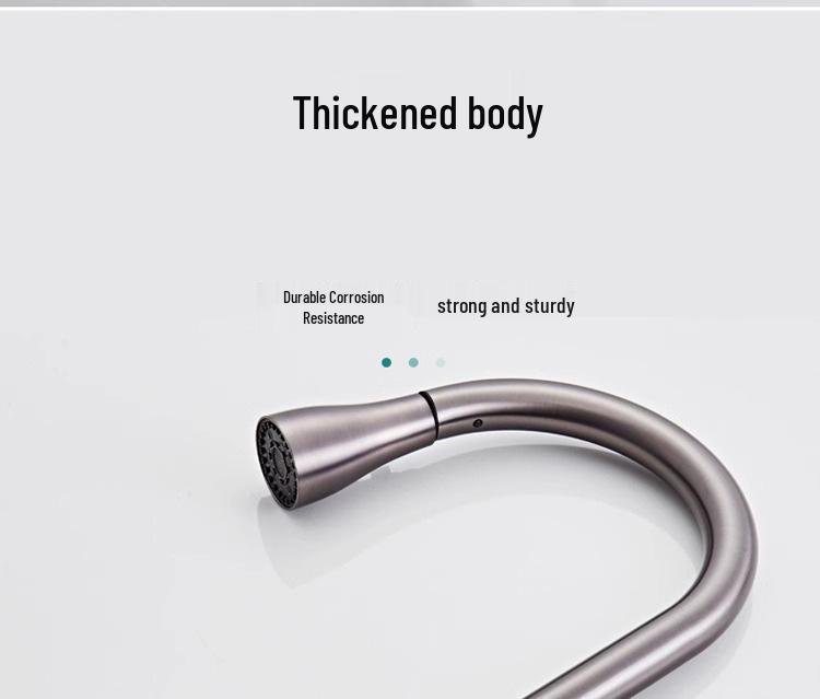 Universal Rotating Kitchen Faucet with Pull-out, Anti-splash, Hot/Cold Function for Sink and Balcony Use