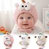 Thickened Autumn Winter Hats Cold-proof Warmer Warm Bonnet Cartoon Toddler Pullover Cap  Outdoor