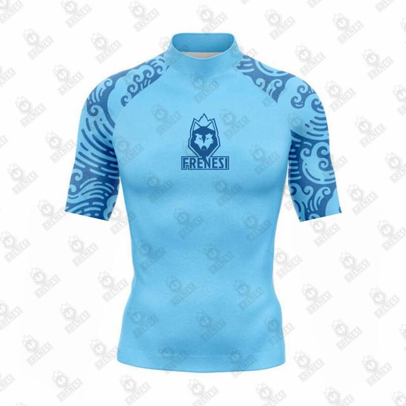 Rash Guard a Maniche Corte da Uomo con Protezione UV Costumi da Bagno Sport Acquatici Surf Subacquea Asciugatura Rapida Vestibilità a Compressione