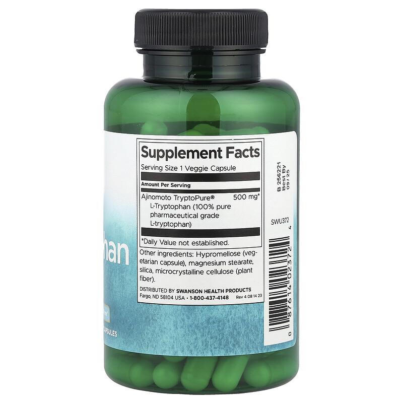 L-Tryptophan, 500 Mg, 90 Veggie Capsules