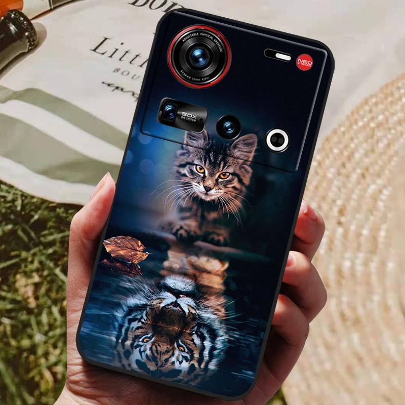 Pro pouzdro ZTE Nubia Z70 Ultra 5G 6,85'' Černé silikonové TPU měkký kryt telefonu pro Nubia Z70 Ultra Ochranné zadní kryty Z 70 Ultra