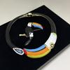 Designer Style Extravagant Colored Enamel Parrot Collar Necklace Brooch Women Fashionable Luxurious High-end Jewelry Accessory