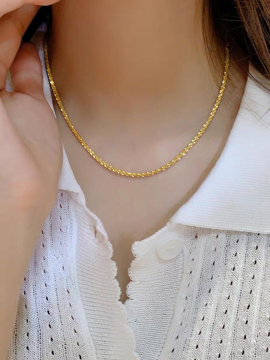 

Позолоченное 18-каратным золотом титановое ожерелье Stardust - Дизайн высокой моды