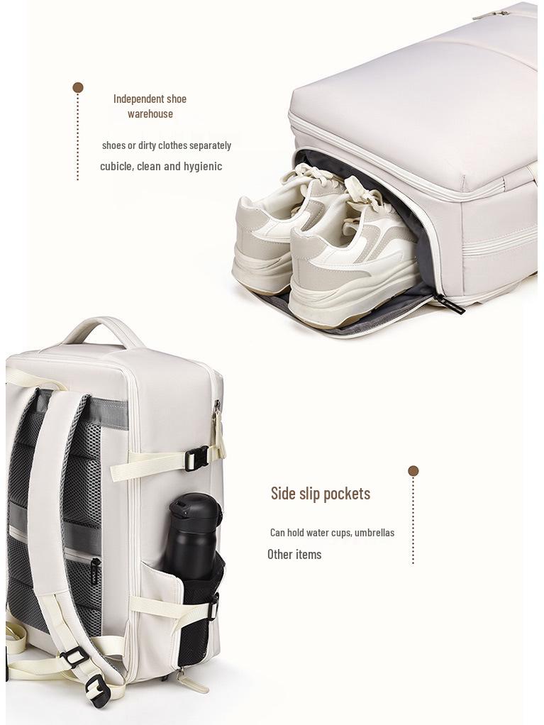 Unisex Urban Travel Backpack with Independent Shoe Compartment - Lightweight & Multifunctional