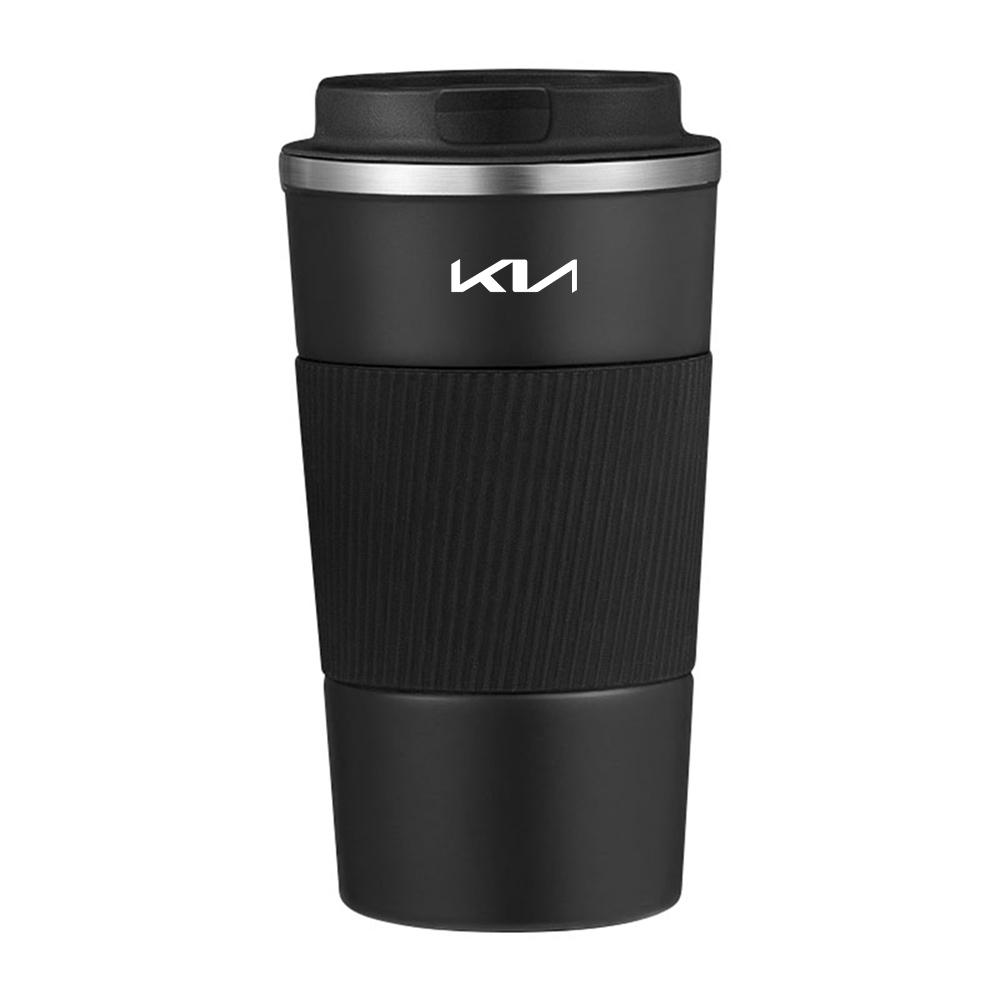 2026 Hot Car Sticker 510ml Stainless Steel Coffee Tumbler Thermos Cup Travel Thermal Mug For KIA KN Sportage Ceed Sorento Cerato