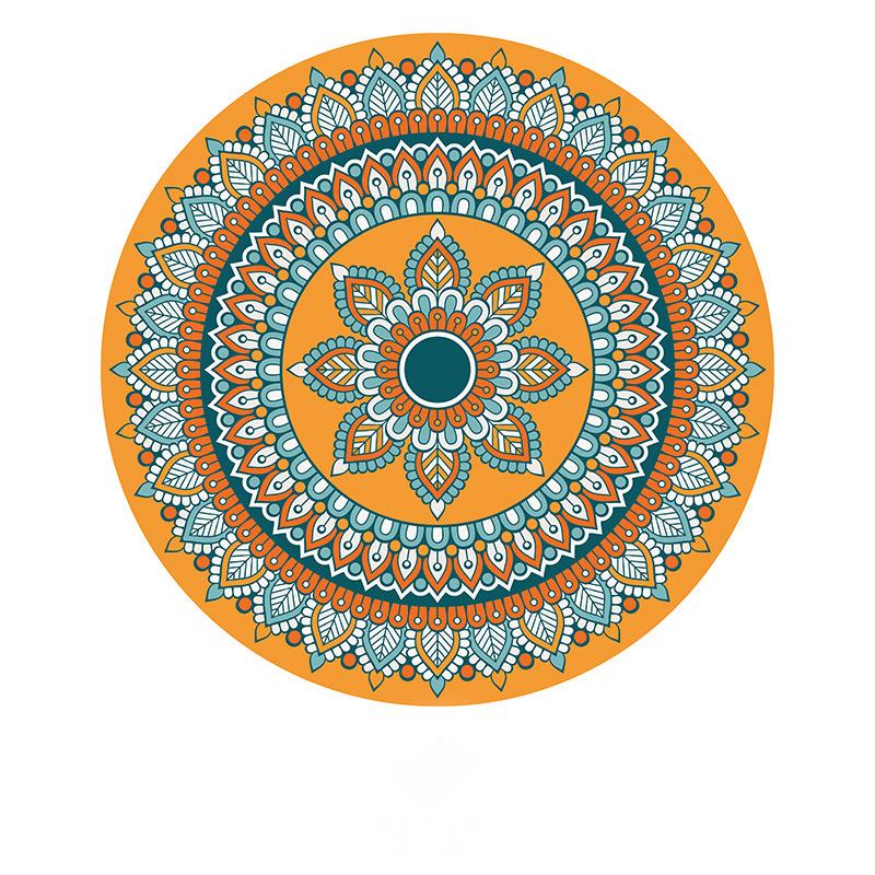 Koberec Retro bohémský kulatý noční stolek Geometrická podlahová rohož Obývací pokoj Home Decor