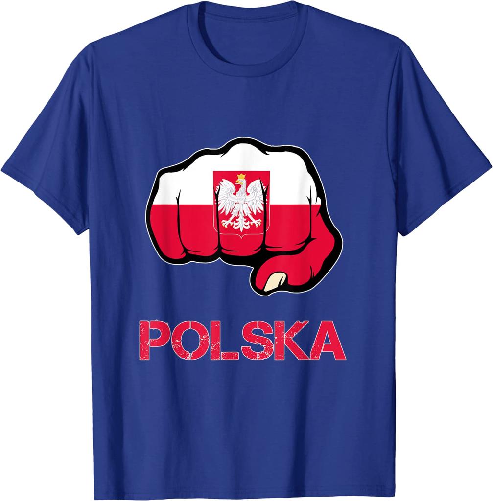 Flag of PolandPolishPoland Flag Unisex TShirt Short Sleeve Casual  Cotton ONeck Summer Shirts