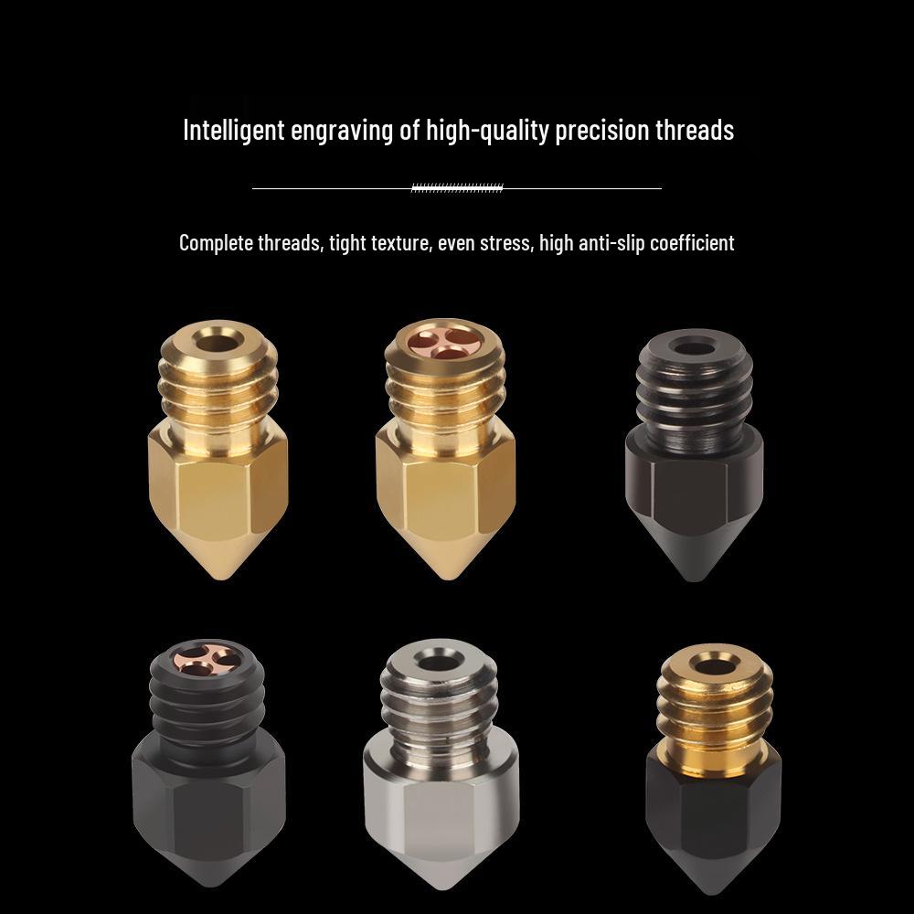 High-Flow MK8 Nozzle: 3D Printing Brass & Titanium Alloy, Hardened Steel, 1.75mm Print Head Accessory.