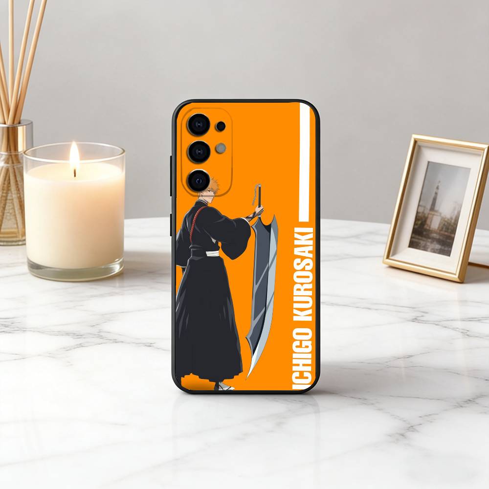 I-Ichigo B-B-BLEA-CH K-Kurosaki Phone Case For Samsung S25,S24,S21,S22,S23,S30,Ultra,S20,Plus,Fe,Lite,Note,10,Black Cover