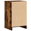 LED Nightstand, Smoked Oak, Wood-Based Material