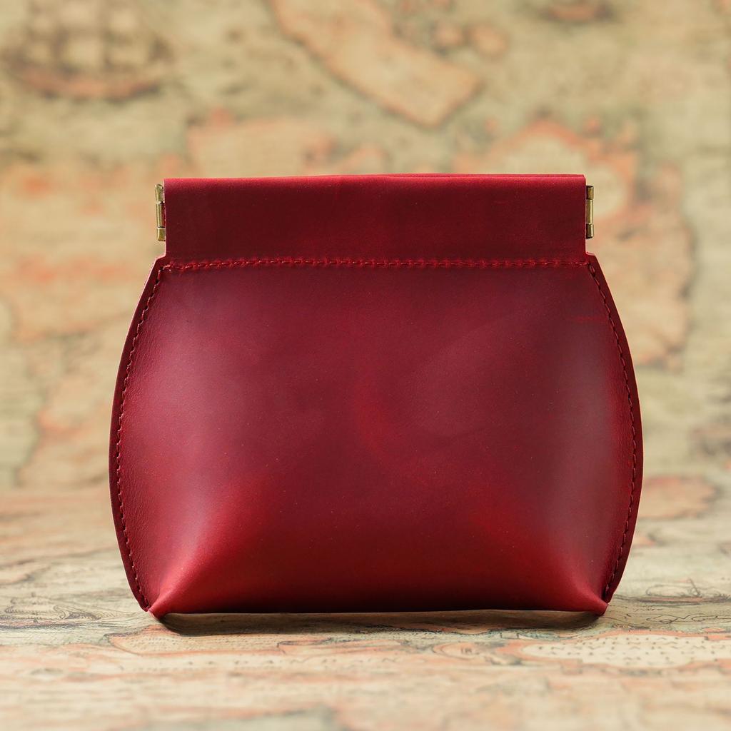 Crazy Horse Leather Squeeze Coin Purse Retro Mini Pouch Multi-Use Storage Bag for Jewelry Cards Soft Touch Unisex Small Coin Bag