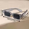 2pcs Fashion Thick Frame Square Sunglasses Men Women Small Frame Rice Nail Sun Glasses UV400 Protection
