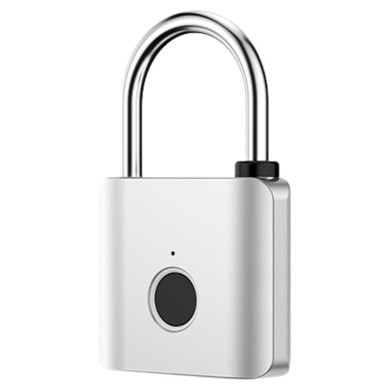 Tuya Smart Fingerprint Padlock Metal Lock with Type-C Charging 11 Fingerprints Capacity for Home Warehouse
