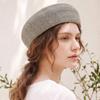 Casquette Beret en Paille Tressée pour Femme Respirante Légère Style Français d'Été Casquette Plate Chapeau de Soleil
