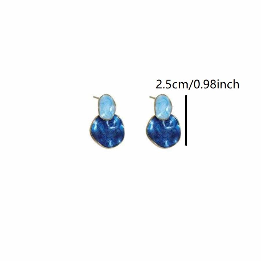 Orecchini da Donna Trendy di Alta Qualità con Cielo Stellato Blu Degradé