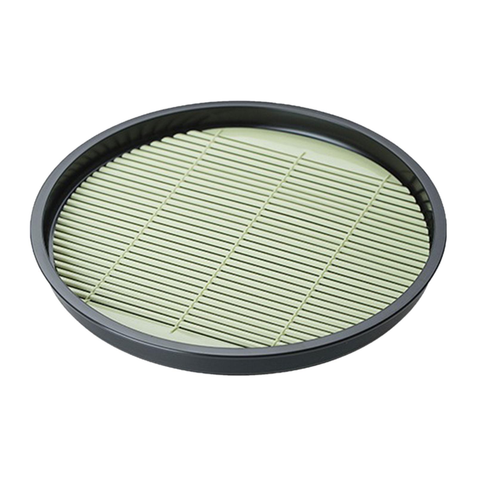 

Cold Udon Noodle Plate with Drain Mat Sturdy Japanese Style Serving Tray for Instant Noodles and Sushi
