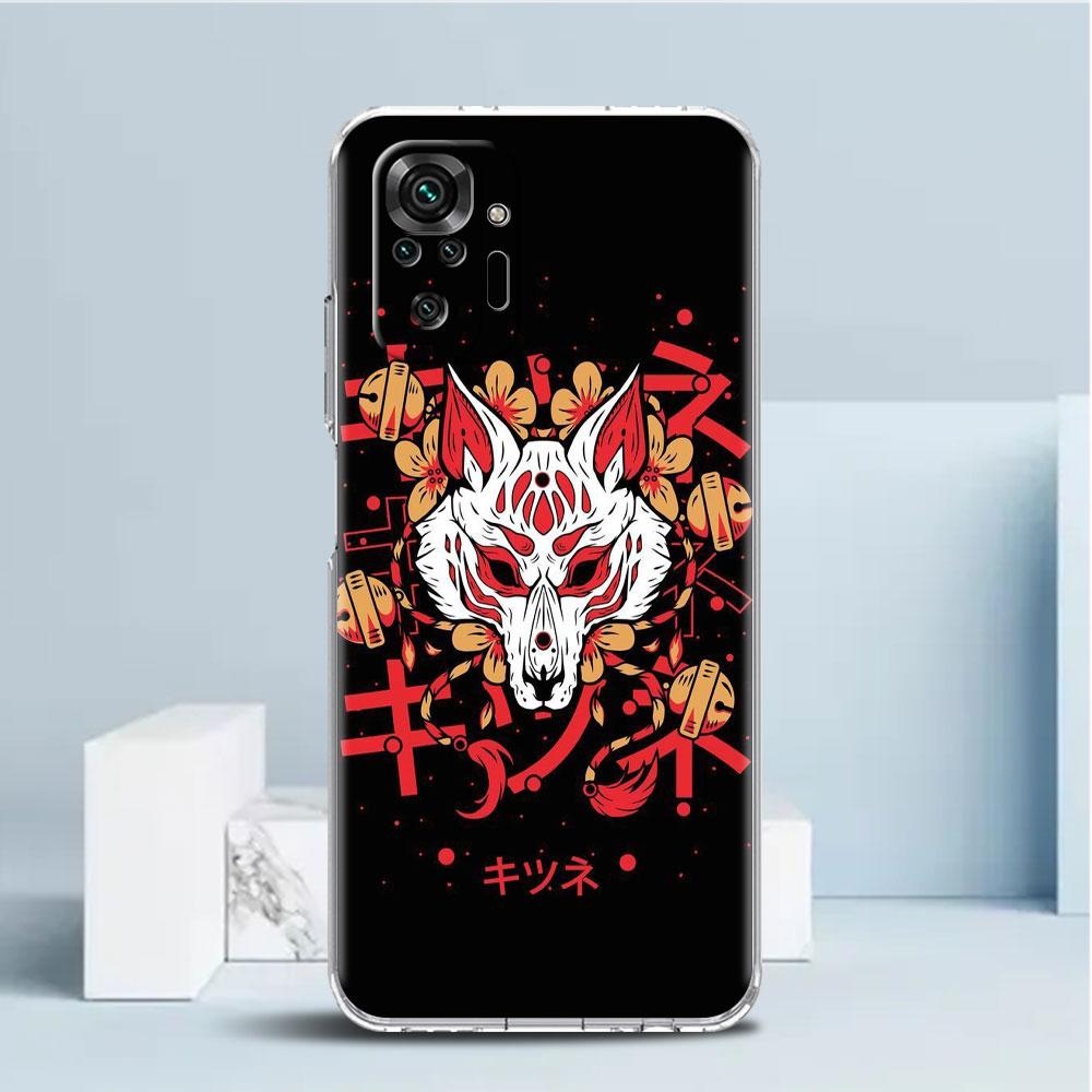 Custodia Maschera Oni Samurai Per Xiaomi Redmi Note 11 Pro 10 9 9S 8 8T 7 9A 9C 9T 10 10C K40 Cover Morbida Trasparente in TPU per Telefono
