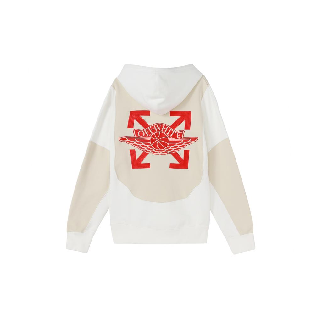 Air Jordan X Off-White Embroidered Logo Hoodie Asia Sizin 'White' Men's CV0541-134