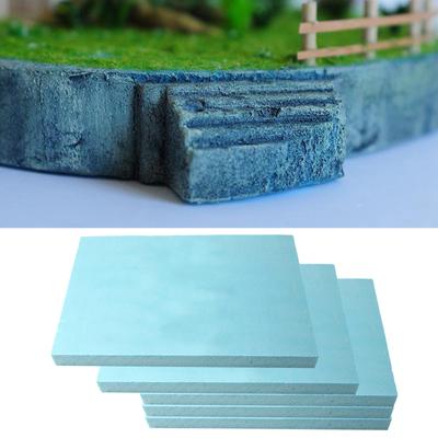 5 Pieces Foam Board Hobby 30cm X 20cm 2cm Blue Sheet Plate DIY Model Building Kits
