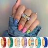 2020 Bague Carrée Créative Strass Arc-en-ciel Bagues Phalange pour Femmes Bijoux Cadeau KTJ