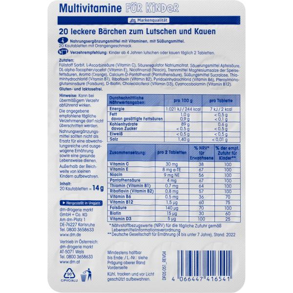 DM Mivolis Multivitamin 20St for Kinder
