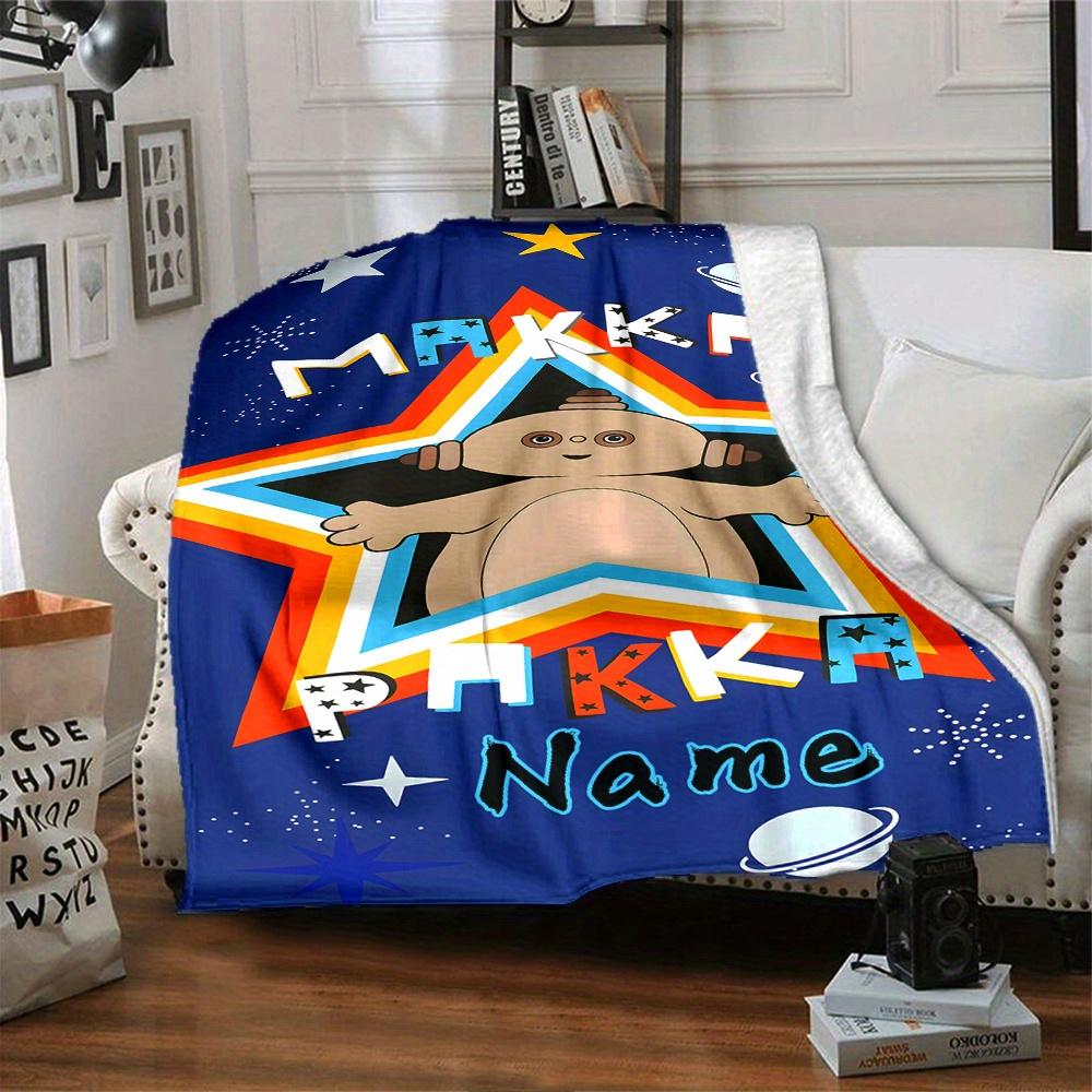 Iggle Piggle Star Universe Cartoon Print Blanket Personalized Name Soft Lightweight Versatile Suitable For Sofa Bed Picnic Office Car Travel Machine