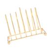 Golden Iron Plate Holder Kitchen Accessory Countertop Ganizer Home Storage Triangle Racks Premium Material Workmanship