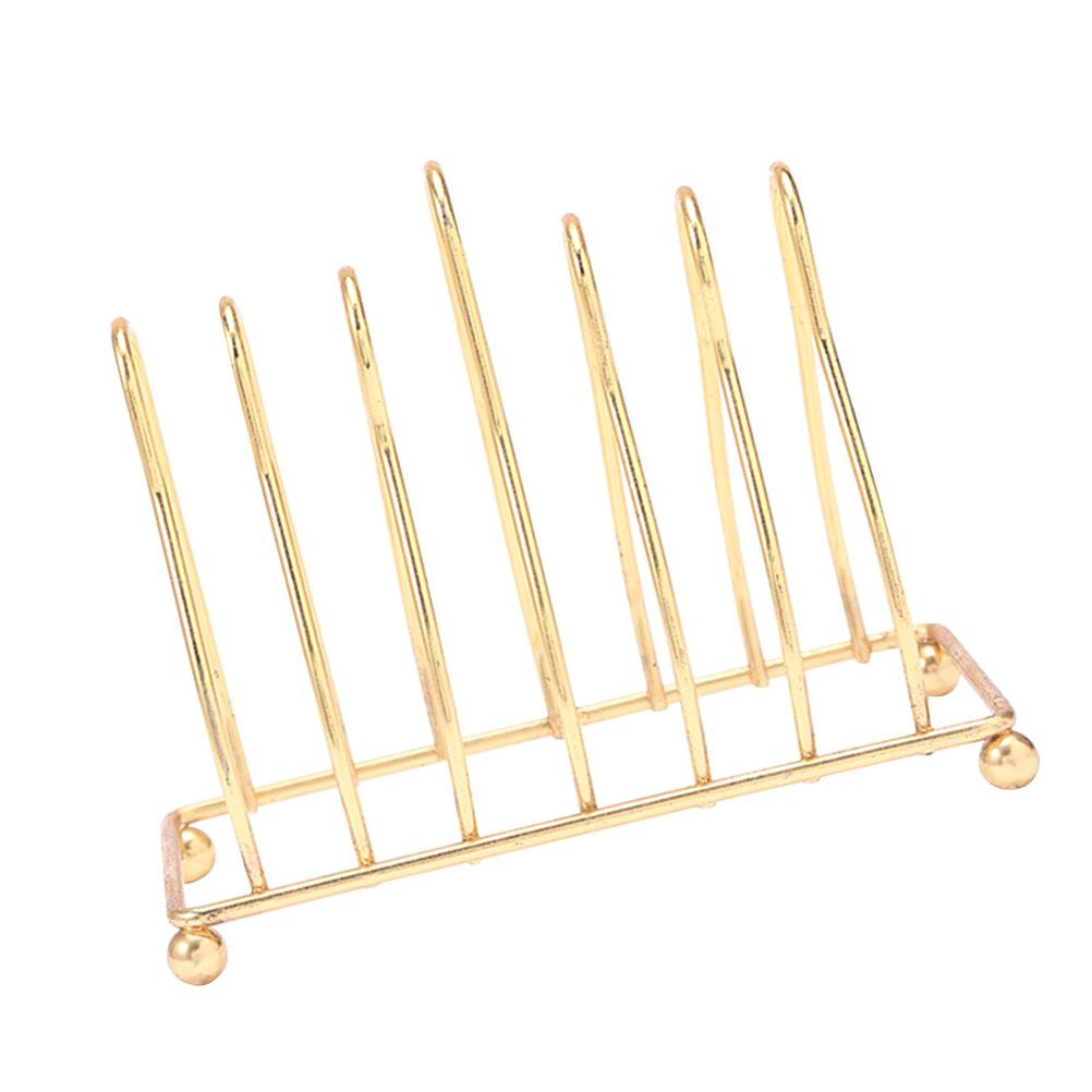 Golden Iron Plate Holder Kitchen Accessory Countertop Ganizer Home Storage Triangle Racks Premium Material Workmanship