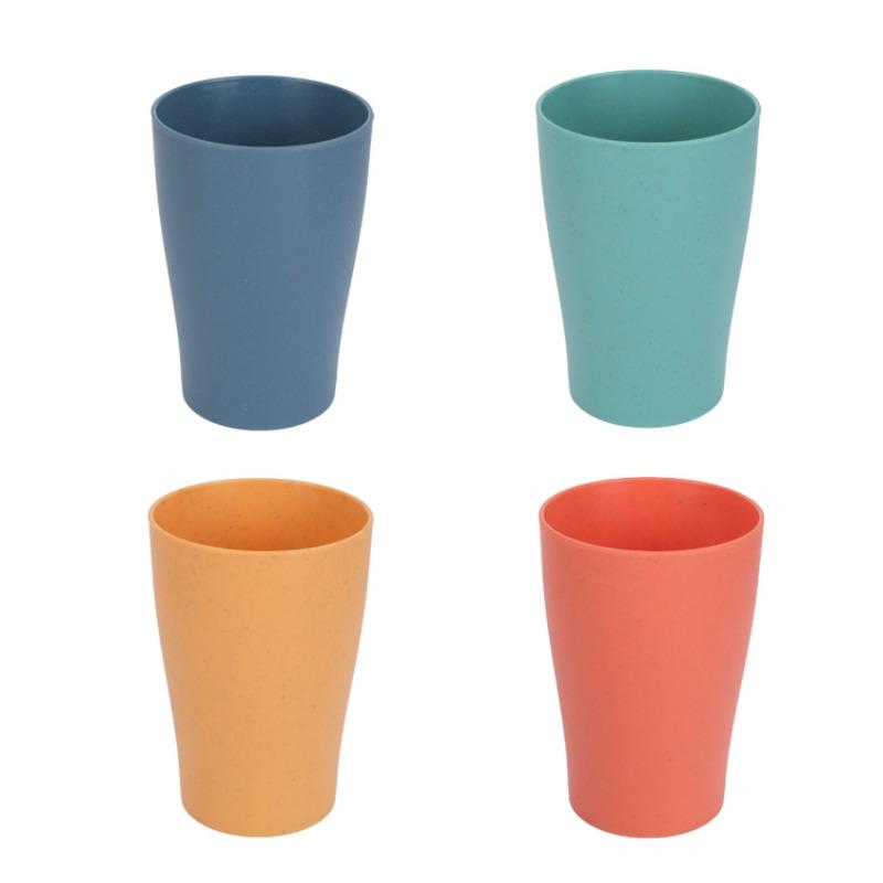 Kelímek s rovným brčkem z pšeničné slámy, Domácí kelímek na ústní vodu, Kelímek na čištění zubů, Plastový kelímek, Mycí kelímek do studentské koleje