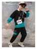 2025 New Boys' Spring & Autumn Loose Fit Two-Piece Korean Style Sports Suit for Kids
