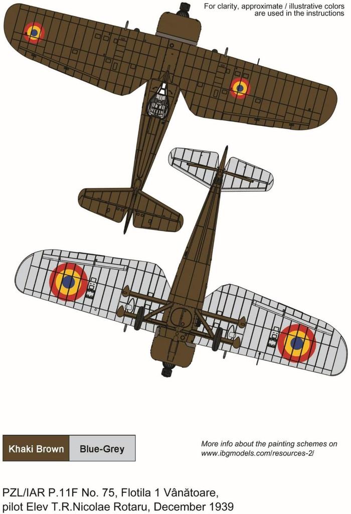 Toromodel Romanian Air Force Plastic Model Kit Decal TRMED48035 1/48 PZL/IAR P.11F Decal, Polish-Made Fighter, (Airplane)