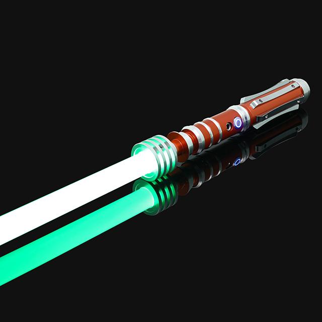 Lightsaber Heavy Dueling RGB Color Changing Metal Hilt Smooth Swing Blaster Cosplay Light Sword Toys Kid