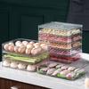 Stackable Dumpling Food Containers Clear Refrigerator Organizer with Lids Food Storage Box for Kitchen Fridge Non-stick