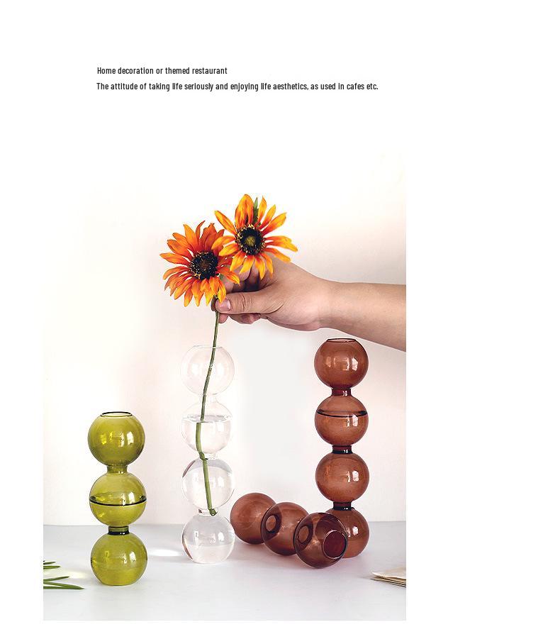 Weixun Korean Bubble Glass Vase - Spherical Hydroponic Flower Decoration Prop