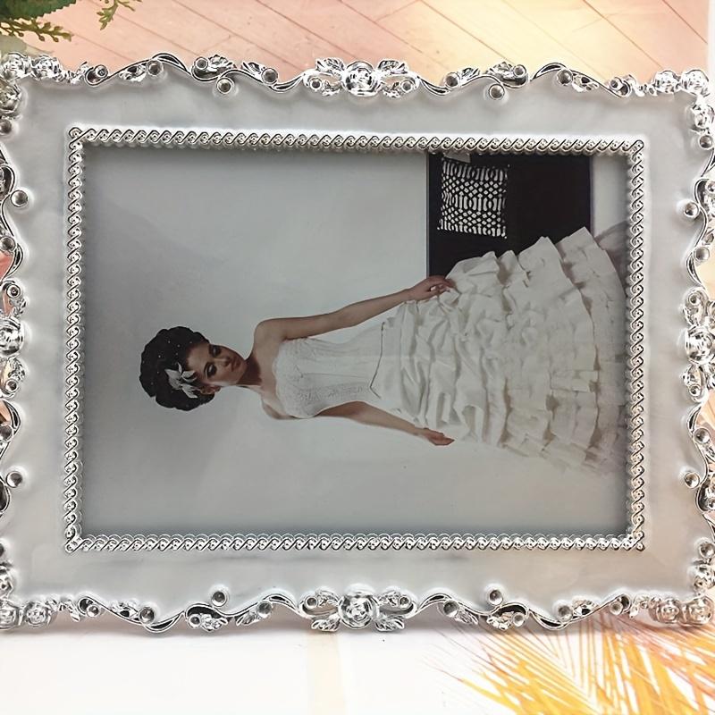 WTEMPO 1PC European Style Vintage 6-inch Wedding Photo Frame Advanced Resin Photo Frame Decoration Drop Glue Simple Photo Frame