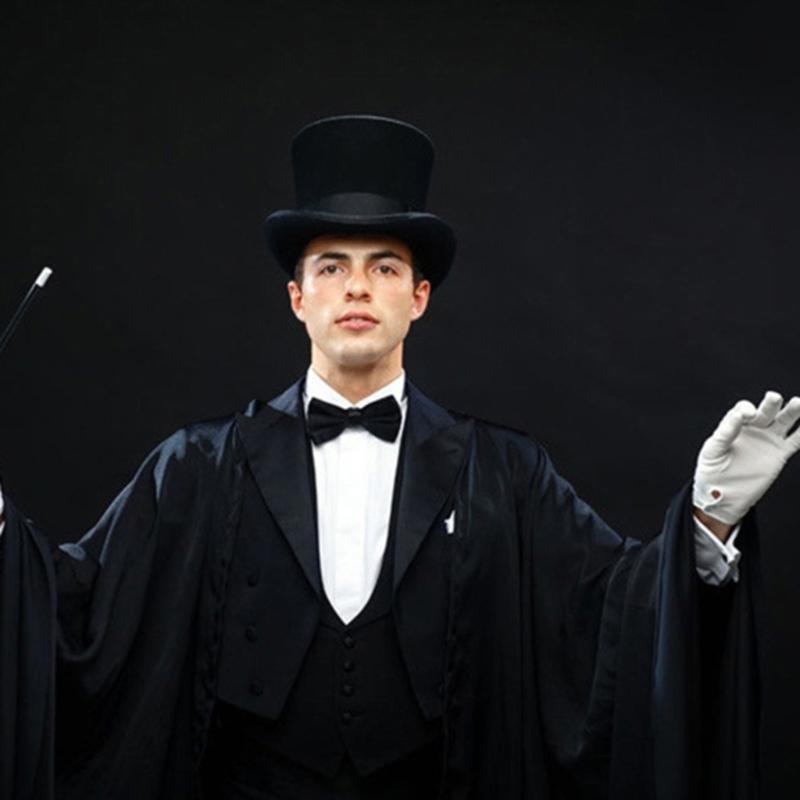 Dress Up Magician Top Hat for Adult Theme Party Hat with Roll Trim Costume Gentleman Top Hat HippiesHat Stage Hat