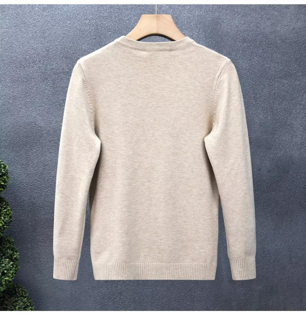 Men's Slim Fit Round Neck Warm Knitwear Pullover for Autumn and Winter