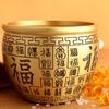 Brass Feng Shui Bowl Sculpture Bai Fu Ornament Treasure Basin for Housewarming Gift