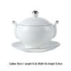 Ally Bone China Individual Steamer Stew Pot with Lid