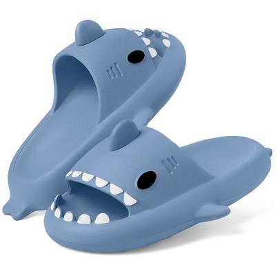 Fashion SmilePoP Fashion Men Shark Slides Cute Women Cloud Slippers Summer Outdoor Anti-Slip Pool Shower Shoes Soft Unisex Beach Sandals