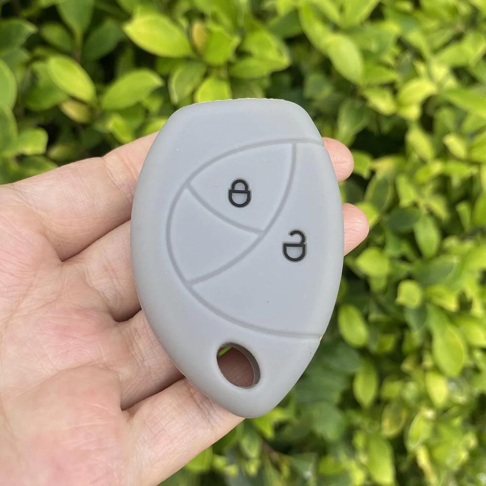 2 3 Buttons Silicone Car key cover Shell for Toyota Malaysia Truguard VG Alarm Cobra for Renault Logan Remote key Accessories