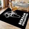 Scream Ghostface Horror Büro Teppich Weiche Polyester Eingangsteppich Waschbar Rutschfest Maschinenwaschbar