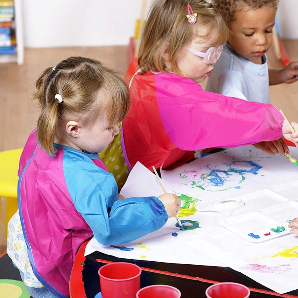 With 3 Pockets DIY Painting Aprons Nylon Kids Waterproof Apron Kids Painting Apron Craft Activity