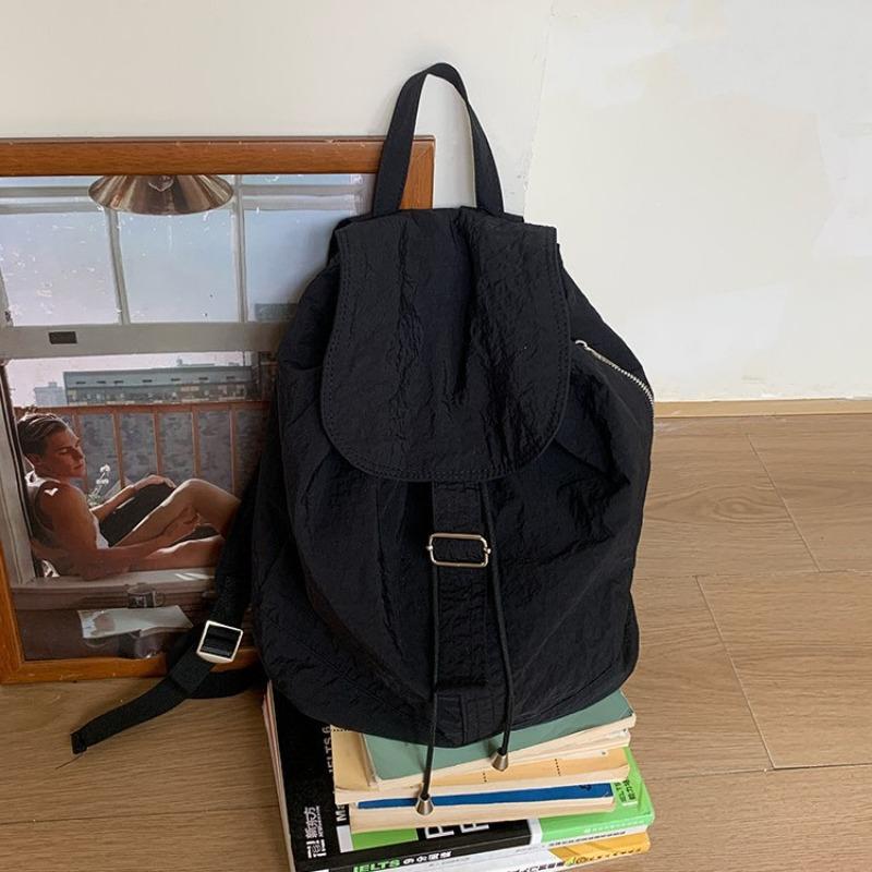 Lässiger literarischer Rucksack für Mädchen, neuer leichter Reiserucksack mit Kordelzugbündelung, Nylon, Schultasche für Studenten