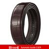 Men's Bamboo Lychee Crocodile Pattern Leather Belt with Buckle