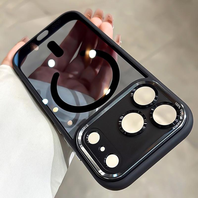 Luxury Magnetic Lens Protect Bumper Case For iPhone 17 16 15 14 13 12 11 Pro Max Funda Wireless Charge For Magsafe Hard Cover