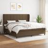 3127992 vidaXL Divan Bed with Mattress Dark Brown 200x200 Cm