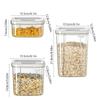 New Square Sealed Jar with Spoon Moisture-proof Pet Cat Food Storage Jars Large-capacity Milk Powder Jar