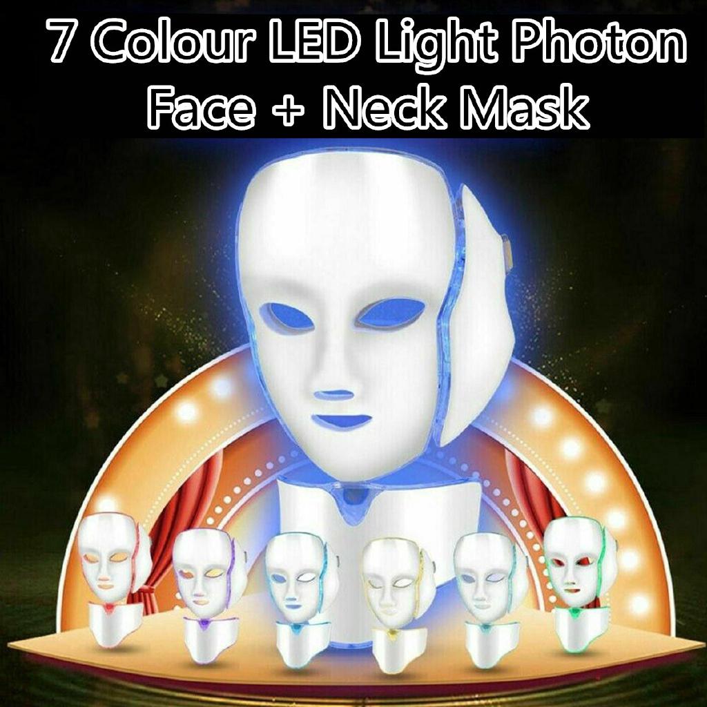 7 Farben Verjüngungs-Gesichtsmasken-Maschine Haushalts-Schönheits-Lichttherapie Gesichtsmaske LED-Licht Photonisches Gesichts-Hals-Masken-Gerät